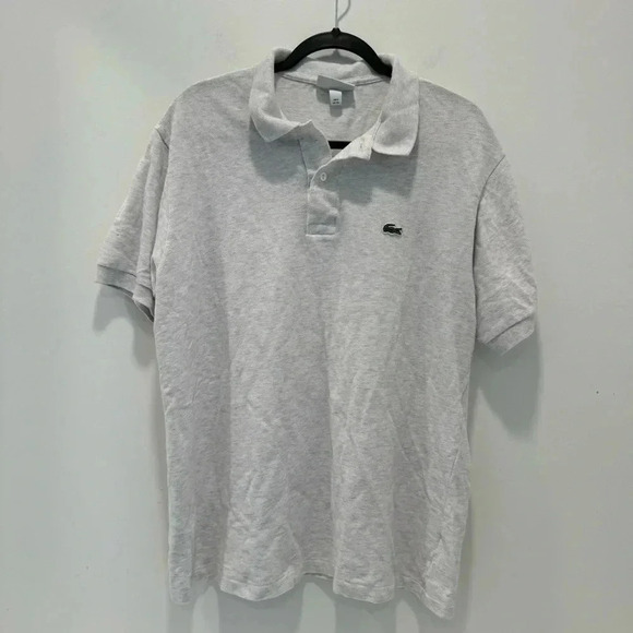 Lacoste Men's Short Sleeve Alligator Polo Shirt 100% Cotton Gray Size  XL - Picture 1 of 7